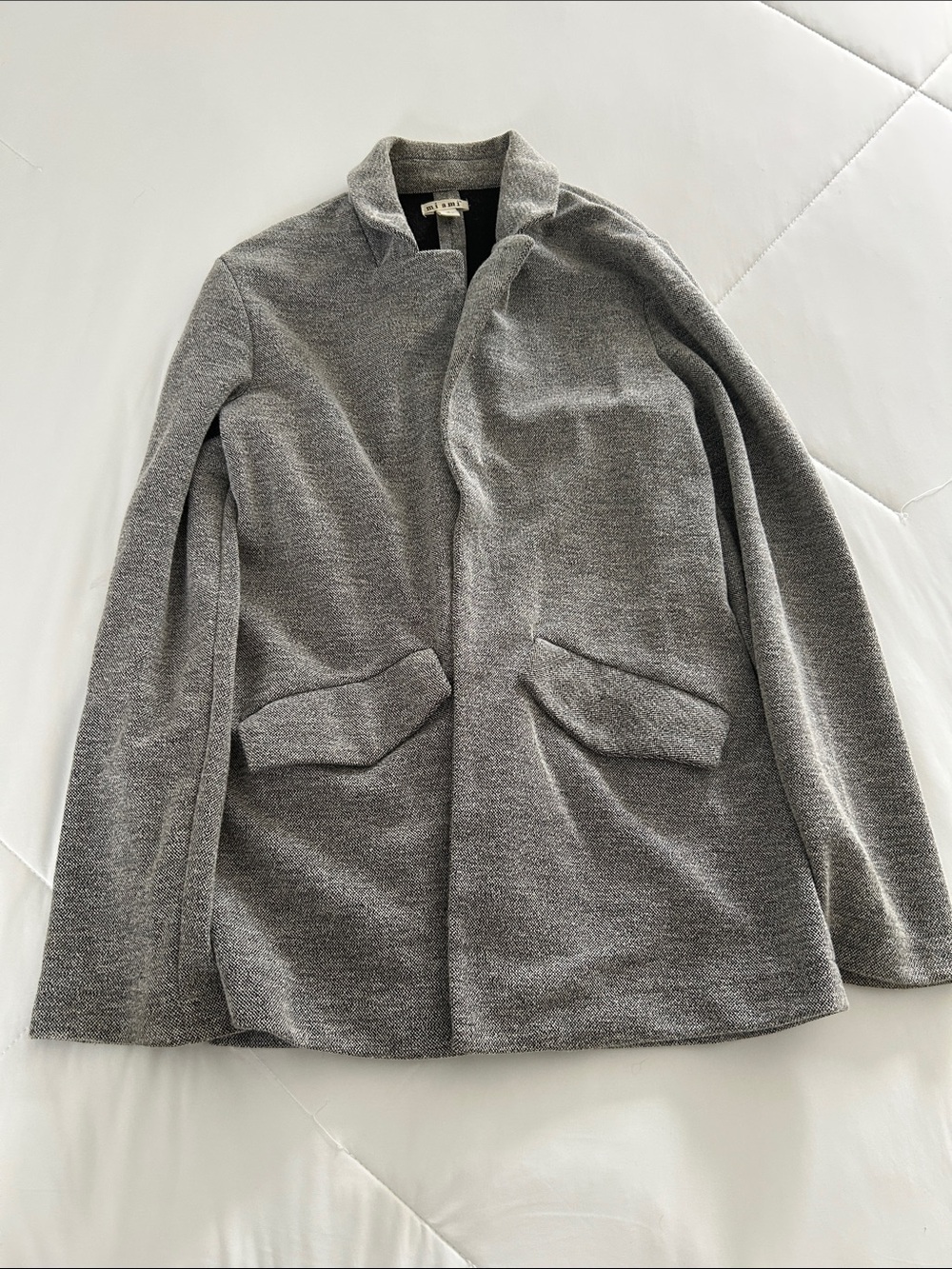 miami Heather Gray Knit Blazer Jacket